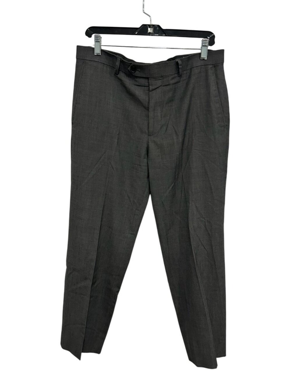 Awearness Kenneth Cole 34 Mens Gray Herringbone Dress Pants Old Money Minimalist